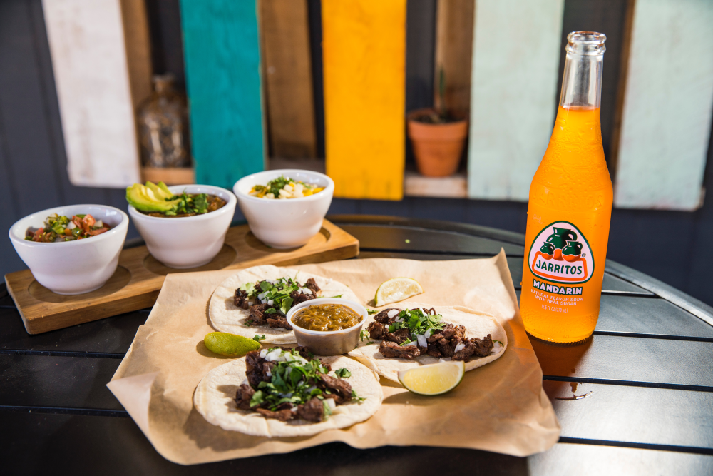 Tacos and drink